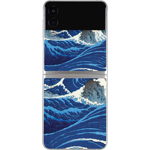 Hiroshige View of the Naruto whirlpools at Awa Galaxy Z Flip4 5G Skin